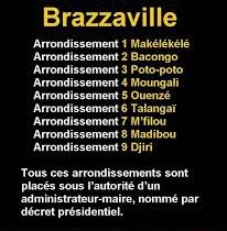 Les 9 arrondissements de Brazzaville